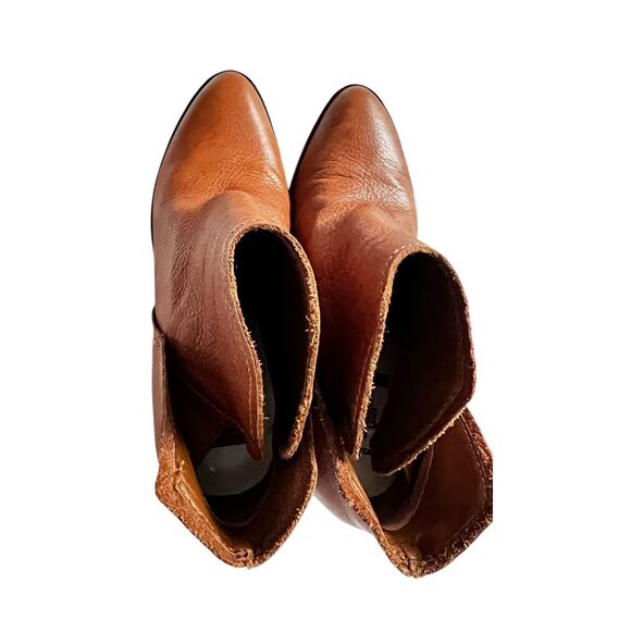 Dolce Vita Shep Brown Leather Ankle Booties Size 10 - Picture 4 of 10